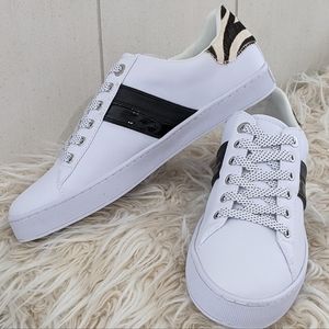 Marc Fisher White Zebra Print Sneakers NWOT Sz 8.5